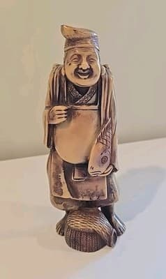 Asian Figurine Vintage ACTION Handcrafted in Italy Resin Cheswick PA 7" Tall