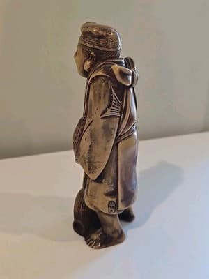 Asian Figurine Vintage ACTION Handcrafted in Italy Resin Cheswick PA 7" Tall - Thumbnail 3