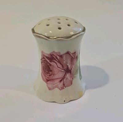 Antique O E & G Royal Austria Pink Rose Gold Salt Pepper Shaker