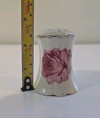 Antique O E & G Royal Austria Pink Rose Gold Salt Pepper Shaker - Thumbnail 2