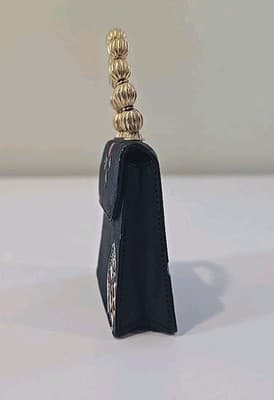 Vtg Just the Right Shoe Raine "Queen of Hearts" Black Miniature Purse #25326 - Thumbnail 4