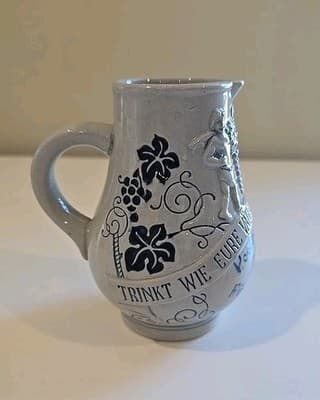 Wick Werke Small German Wine Stone Pitcher Salt Glaze - Thumbnail 3