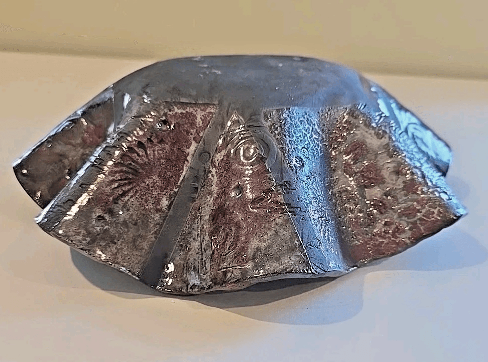 Exquisite Handmade 2013 Kras Matte Raku Art Pottery Lobe Scalloped Bowl - Thumbnail 10