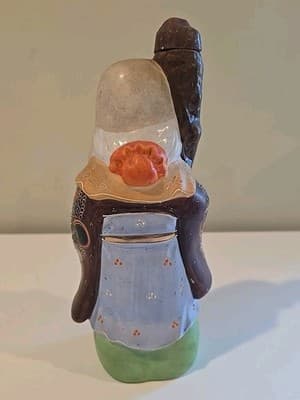 Kamotsuru Sake Decanter Japanese Porcelain Vintage Good Luck God Statue - Thumbnail 3