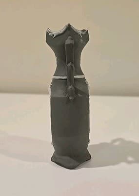 Green Pottery Vase Cameo Victorian Figurine 2 Handle Art Deco 1784 Fashion Lady - Thumbnail 6