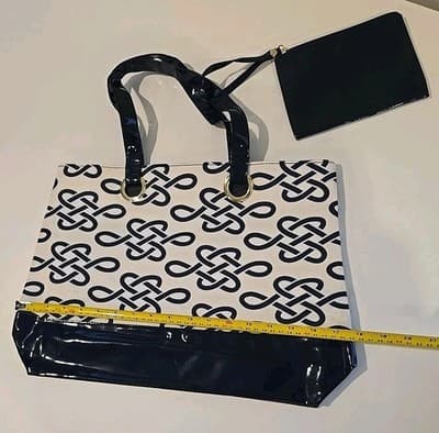 Bag Faux Leather Shoulder Bag Double Handle Hand Bag Tote Bag Roomy - Thumbnail 3