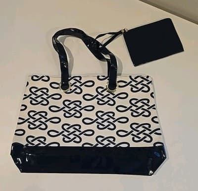 Bag Faux Leather Shoulder Bag Double Handle Hand Bag Tote Bag Roomy - Thumbnail 2