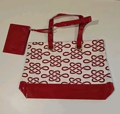 Bag Faux Leather Shoulder Bag Double Handle Hand Bag Tote Bag Roomy - Thumbnail 2