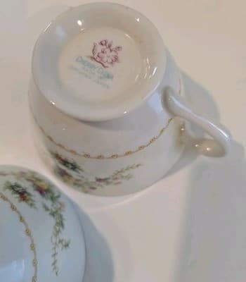 Vintage Cherry China Made In Japan Set Of Two Tea Cups And Saucers - Thumbnail 7