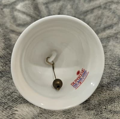 Vintage Sunrise Fine Bone China Yukon Sled team and Polar Bear Mom Baby Bell - Thumbnail 5