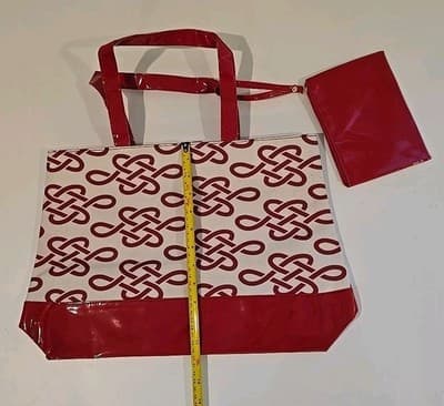 Bag Faux Leather Shoulder Bag Double Handle Hand Bag Tote Bag Roomy - Thumbnail 4