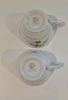 Vintage Cherry China Made In Japan Set Of Two Tea Cups And Saucers - Thumbnail 6