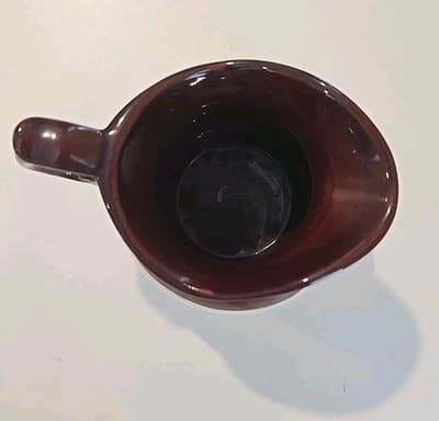 Vtg McCoy Pitcher #7528 Grapes/ Leaves /Walnuts -Pottery -Brown/Tan/Cream - Thumbnail 6