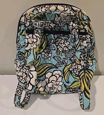 Vera Bradley Backpack Bookbag Island Blooms Shoulder Bag School Travel Work - Thumbnail 3