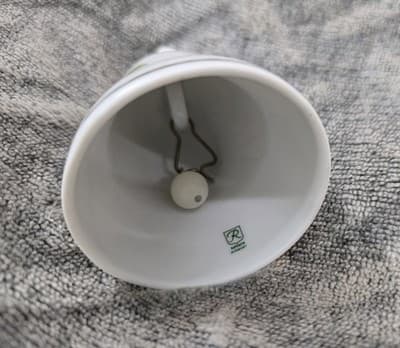 K&A Krautheim Floral Porcelain Bell 3.125" Made in West Germany - Thumbnail 5
