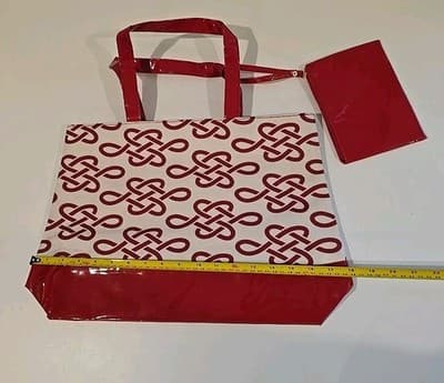 Bag Faux Leather Shoulder Bag Double Handle Hand Bag Tote Bag Roomy - Thumbnail 3