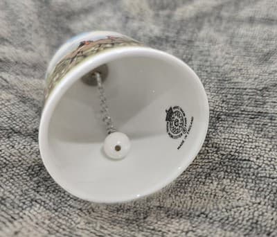 VINTAGE ROYAL WORCESTER FOX HUNT DOGS HORSES PORCELAIN DINNER BELL ENGLAND - Thumbnail 4