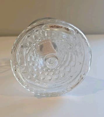 Vintage Queen Anne Clear Glass Hobnail Hurricane Oil Lamp Scovill Mfg - Thumbnail 8