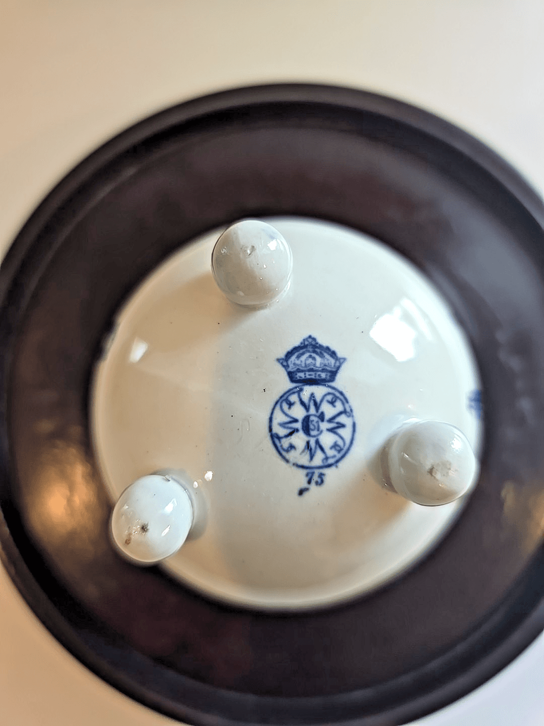 Royal Worcester Japonisme Miniature Orb Three Ball Footed Vase 1875 - Thumbnail 7