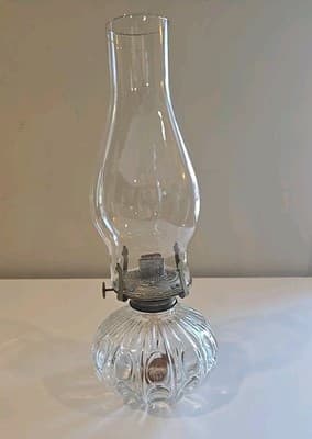 Lamp Light Farms Model 330 5 Designed Clear Glass Oil Lamp - Thumbnail 3