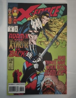 X-Force #30 Jan 1994 Adam-X The X-Treme Is Back! VG
