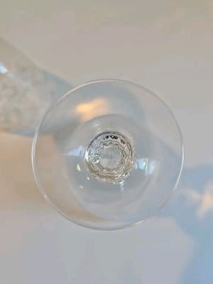 Fostoria Glass Holly Pattern Juice Glass Stem Etched 2pc - Thumbnail 4