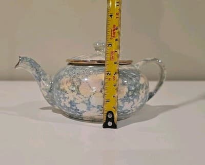 Vintage Royal Winton Grimwades Teapot Blue Brocade Chintz England - Thumbnail 11