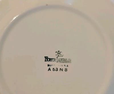Homer Laughlin Lady Greenbriar Yellow Rose Gold Gilt Plate - Thumbnail 4