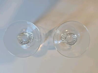 Fostoria Glass Holly Pattern Juice Glass Stem Etched 2pc - Thumbnail 3