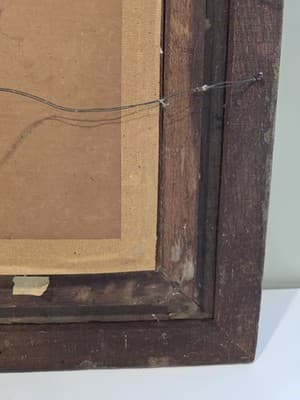 Antique Eastlake Style Solid Oak and Giltwood Double Frame Mirror c 1890s - Thumbnail 10