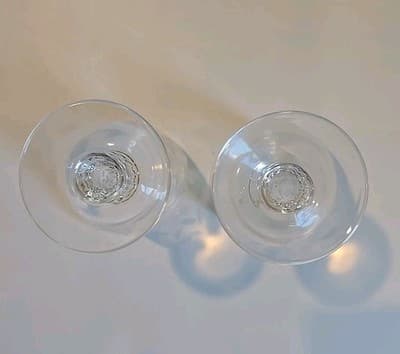 Fostoria Glass Holly Pattern Juice Glass Stem Etched 2pc - Thumbnail 5