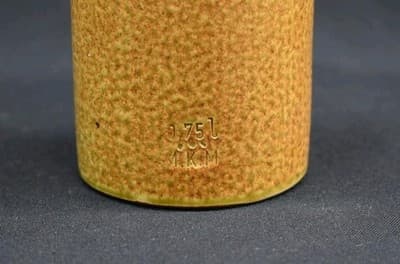 Vintage MKM Max Kruger Pottery Stoneware Bottle Vase Gold Brown Glaze .75L VTG - Thumbnail 3