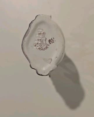 Antique German Two Handle Vase Bird Leaves And Berries - Thumbnail 8