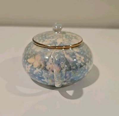 Vintage Royal Winton Grimwades Teapot Blue Brocade Chintz England - Thumbnail 2