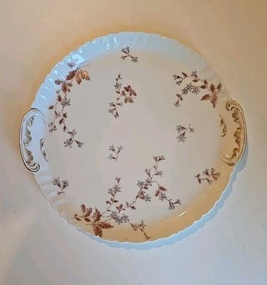 Vintage GDA Charles Field Haviland Limoges France Floral Handled Plate Platter
