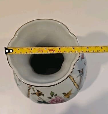14" Qianlong Marked Chinese Color Enamel Porcelain Flower Bird Vase - Thumbnail 12