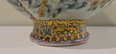 14" Qianlong Marked Chinese Color Enamel Porcelain Flower Bird Vase - Thumbnail 5