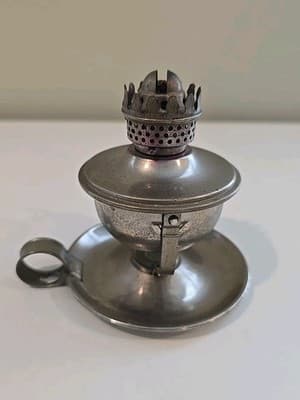 Collectible Brass Oil Lamp 4” - Thumbnail 3
