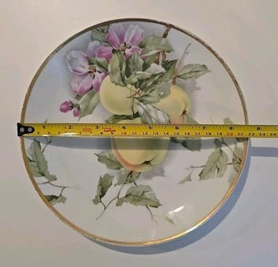 Rosenthal Bavaria Hand Painted Porcelain Plate with Apple Fruit Decor - Thumbnail 5