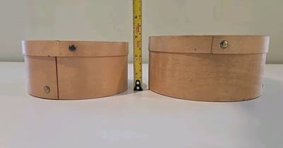 Lillian Vernon Wooden Shaker Storage Boxes 1984 Iris Tulip Flowers Set of 2 - Thumbnail 3