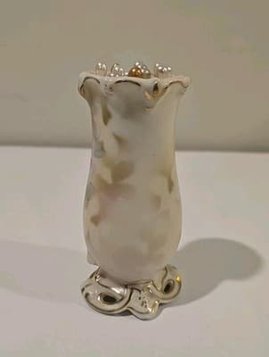 Antique Royal Bayreuth Hat Pin Holder w/Blue Stamp on Bottom RARE #93 - Thumbnail 3