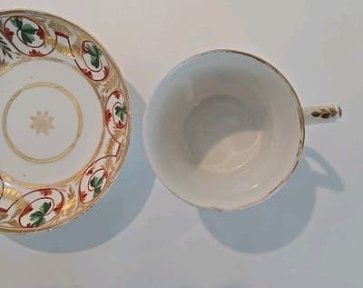 Antique Derby England Teacup & Saucer - Thumbnail 6