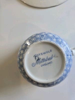 Mottahedeh England for Tiffany & Co Cornelia Blue Teacup Saucer and Plate 3pc - Thumbnail 10