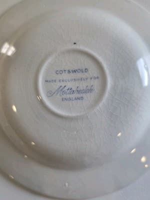Mottahedeh England for Tiffany & Co Cornelia Blue Teacup Saucer and Plate 3pc - Thumbnail 9