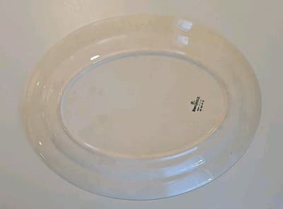 Vintage Homer Laughlin L40N6 Large 13 ¾” Oval Roses Serving Platter USA - Thumbnail 3