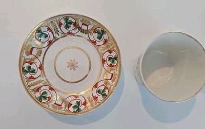 Antique Derby England Teacup & Saucer - Thumbnail 5