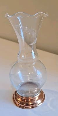 Vintage Princess House Bud Vase with Copper