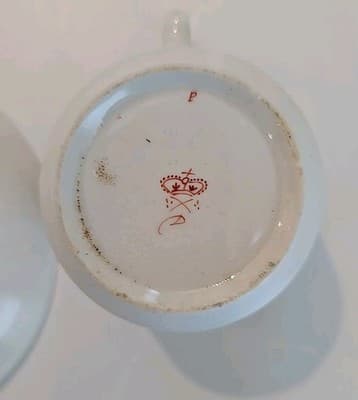Antique Derby England Teacup & Saucer - Thumbnail 9