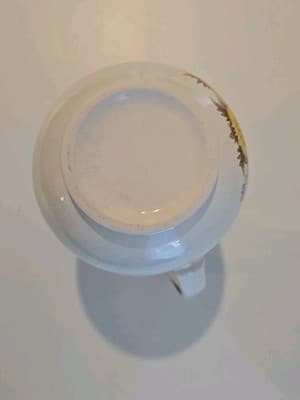 Vintage Japan Pitcher Ceramic Summertime Flowers 7" - Thumbnail 8