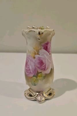 Antique Royal Bayreuth Hat Pin Holder w/Blue Stamp on Bottom RARE #93